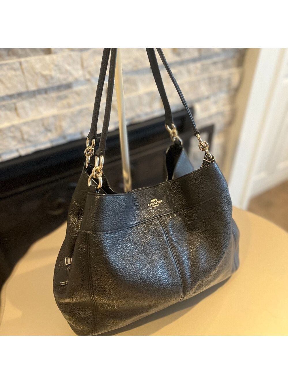 Coach F28997 Lexy Pebble Leather Shoulder Bag